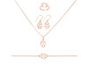 Cancer Zodiac Plain Silver Jewelry Set PS-RDR-3092/RDE-1500/RDB-185/RDC-23.