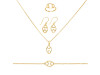 Cancer Zodiac Plain Silver Jewelry Set PS-RDR-3092/RDE-1500/RDB-185/RDC-23.