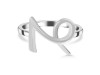 Capricorn Zodiac Plain Silver Jewelry Set PS-RDR-3087/RDE-1494/RDB-179/RDC-17.