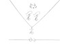 Capricorn Zodiac Plain Silver Jewelry Set PS-RDR-3087/RDE-1494/RDB-179/RDC-17.