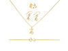 Capricorn Zodiac Plain Silver Jewelry Set PS-RDR-3087/RDE-1494/RDB-179/RDC-17.