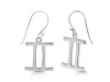 Gemini Zodiac Plain Silver Jewelry Set PS-RDR-3091/RDE-1499/RDB-184/RDC-22.