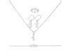  Libra Zodiac Plain Silver Jewelry Set PS-RDR-3095/RDE-1503/RDB-188/RDC-26.