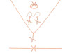 Pisces Zodiac Plain Silver Jewelry Set PS-RDR-3089/RDE-1495/RDB-181/RDC-19.