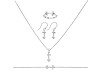 Sagittarius Zodiac Plain Silver Jewelry Set PS-RDR-3097/RDE-1505/RDB-190/RDC-28.