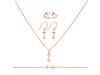 Sagittarius Zodiac Plain Silver Jewelry Set PS-RDR-3097/RDE-1505/RDB-190/RDC-28.