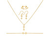 Sagittarius Zodiac Plain Silver Jewelry Set PS-RDR-3097/RDE-1505/RDB-190/RDC-28.