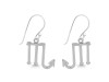 Scorpio Zodiac Plain Silver Jewelry Set PS-RDR-3096/RDE-1504/RDB-189/RDC-27.