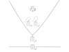 Scorpio Zodiac Plain Silver Jewelry Set PS-RDR-3096/RDE-1504/RDB-189/RDC-27.