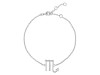Scorpio Zodiac Plain Silver Jewelry Set PS-RDR-3096/RDE-1504/RDB-189/RDC-27.