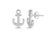 Plain Silver Anchor Stud Earring PS-RDE-598.