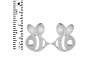 Plain Silver Fish Stud Earring PS-RDE-600.