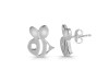Plain Silver Fish Stud Earring PS-RDE-600.