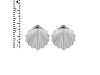 Plain Silver Shell Stud Earring PS-RDE-618.