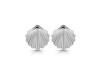 Plain Silver Shell Stud Earring PS-RDE-618.