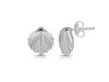 Plain Silver Shell Stud Earring PS-RDE-618.