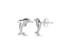 Plain Silver Dolphin Stud Earring PS-RDE-622.