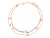 Moonstone  Raw Crystal & White Topaz Bracelet RBM-RDB-168.