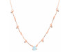 Moonstone  Raw Crystal & White Topaz Necklace RBM-RDN-385.