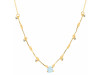 Moonstone  Raw Crystal & White Topaz Necklace RBM-RDN-385.