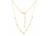 Moonstone  Raw Crystal & White Topaz Necklace RBM-RDN-385.