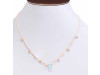 Moonstone  Raw Crystal & White Topaz Necklace RBM-RDN-385.