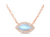 Moonstone & White Topaz Necklace With Adjustable Slider Lock RBM-RN-61.