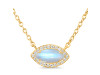 Moonstone & White Topaz Necklace With Adjustable Slider Lock RBM-RN-61.
