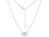 Moonstone & White Topaz Necklace With Adjustable Slider Lock RBM-RN-61.