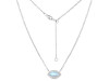 Moonstone & White Topaz Necklace With Adjustable Slider Lock RBM-RN-61.
