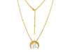 Moonstone Raw Crystal & White Topaz Necklace RBM-RN-67.