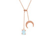 Moonstone Raw Crystal & White Topaz Necklace RBM-RN-71.