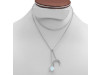 Moonstone Raw Crystal & White Topaz Necklace RBM-RN-71.