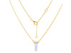 Moonstone & White Topaz Pencil Necklace RBM-RN-84.