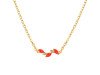 Red Onyx & White Topaz Necklace ROX-RDN-460.