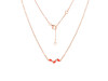 Red Onyx & White Topaz Necklace ROX-RDN-460.