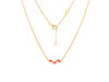 Red Onyx & White Topaz Necklace ROX-RDN-460.