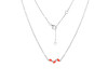 Red Onyx & White Topaz Necklace ROX-RDN-460.