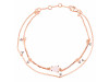 Rose Quartz  Raw Crystal & White Topaz Bracelet RSQ-RDB-168.