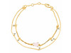 Rose Quartz  Raw Crystal & White Topaz Bracelet RSQ-RDB-168.