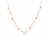 Rose Quartz  Raw Crystal & White Topaz Necklace RSQ-RDN-385.