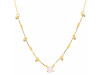 Rose Quartz  Raw Crystal & White Topaz Necklace RSQ-RDN-385.