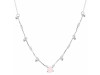 Rose Quartz  Raw Crystal & White Topaz Necklace RSQ-RDN-385.