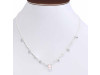 Rose Quartz  Raw Crystal & White Topaz Necklace RSQ-RDN-385.