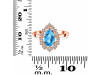 Swiss Blue Topaz & White Topaz Ring SBTZ-RDR-2770.