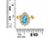 Swiss Blue Topaz & White Topaz Ring SBTZ-RDR-2770.