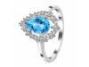 Swiss Blue Topaz & White Topaz Ring SBTZ-RDR-2770.