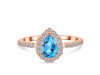 Swiss Blue Topaz & White Topaz Ring SBTZ-RDR-3161.