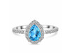 Swiss Blue Topaz & White Topaz Ring SBTZ-RDR-3161.