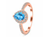 Swiss Blue Topaz & White Topaz Ring SBTZ-RDR-3161.